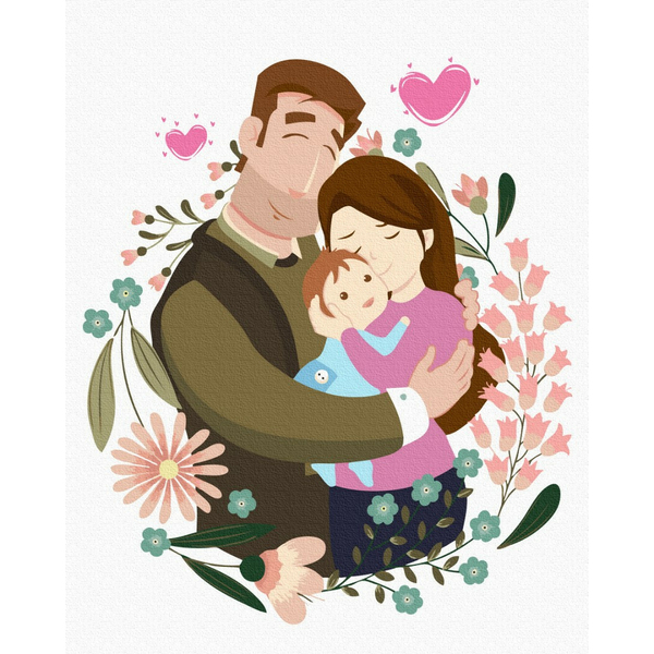 Картина по номерам Люди на картинах - Сімейний затишок