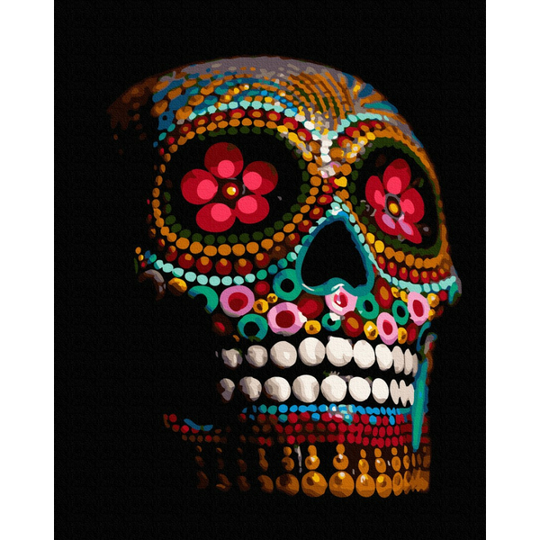 Картина по номерам Абстракції - Етнічний череп