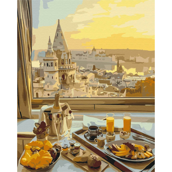 Картина по номерам Авторські колекції - Завтрак с видом на старый город