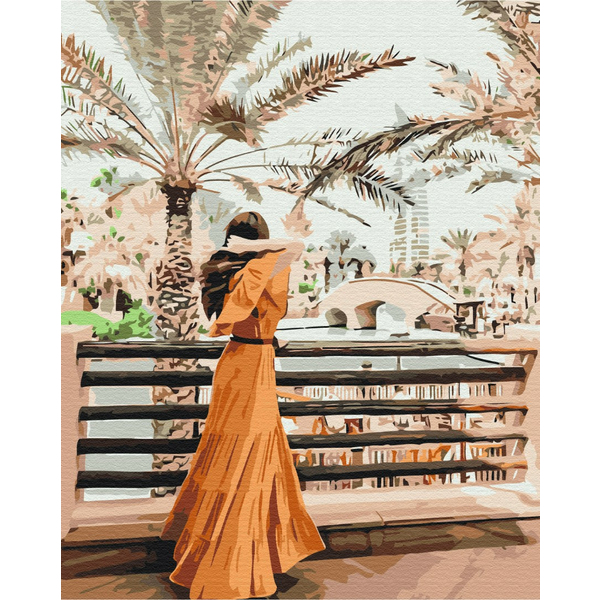Картина по номерам Люди на картинах - Мандрівниця в Дубаї