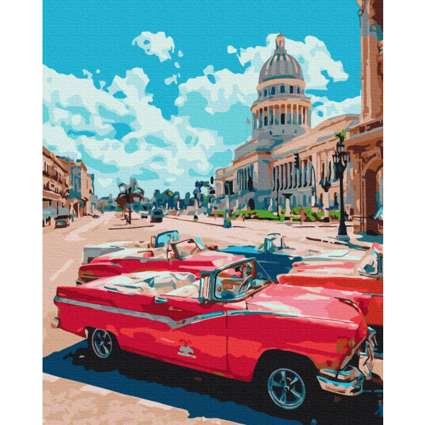 Картина по номерам Города - Рэтро улица