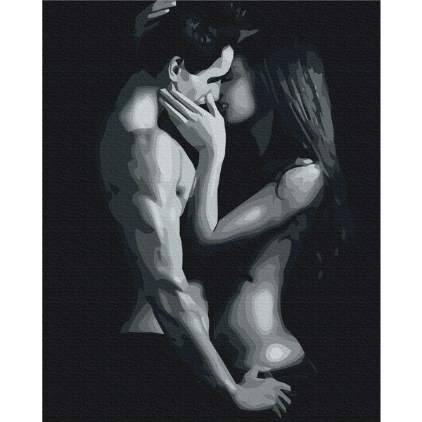 Картина по номерам Романтика - Черно-белая страсть