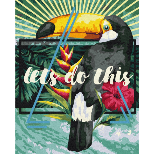 Картина по номерам Тварини, птахи та риби - Летний принт