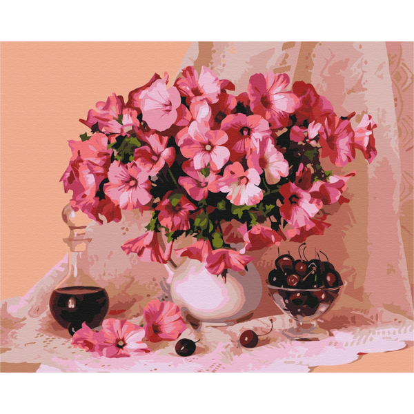 Картина по номерам Квіти - Цвітіння і вишні