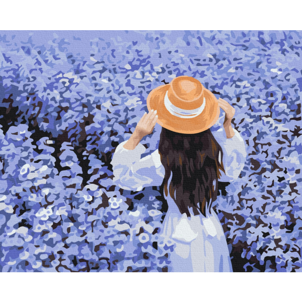 Картина по номерам Люди на картинах - Подорож в квітах