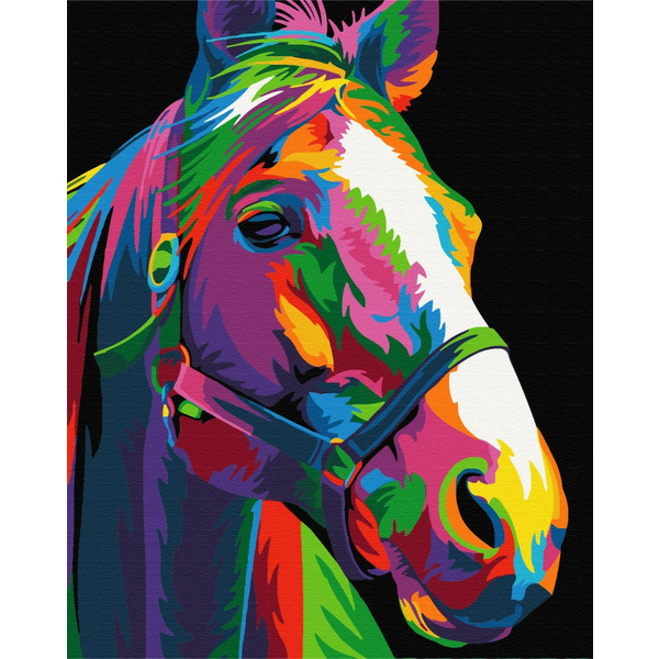 Картина по номерам Поп Арт - Веселковий скакун