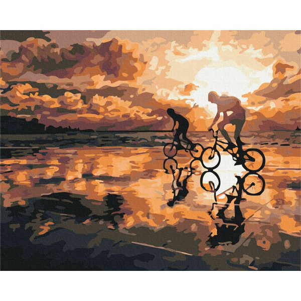 Картина по номерам Люди на картинах - Дорога з батьком