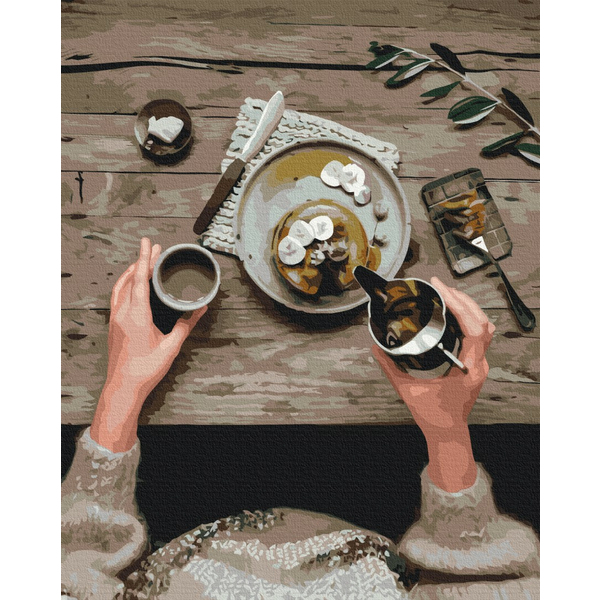 Картина по номерам Натюрморти - Панкейки на сніданок