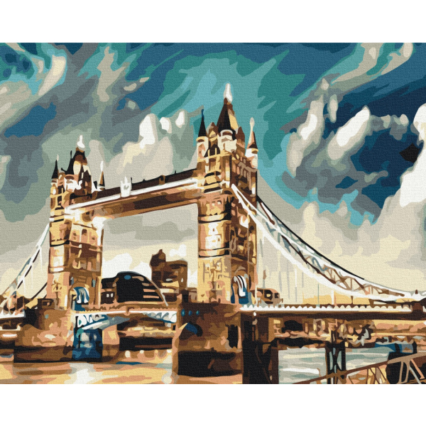 Картина по номерам Города - Лондон в хмарах