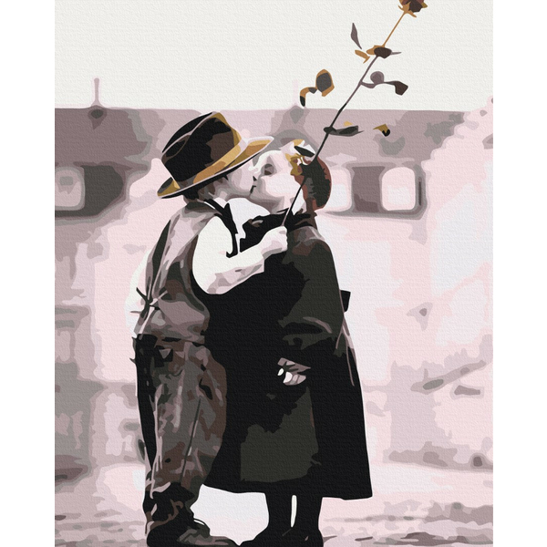 Картина по номерам Романтика - Перший поцілунок