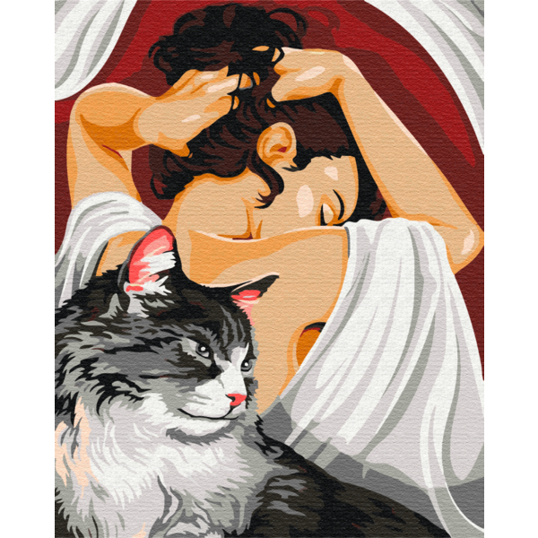 Картина по номерам Люди на картинах - Котики, як люди