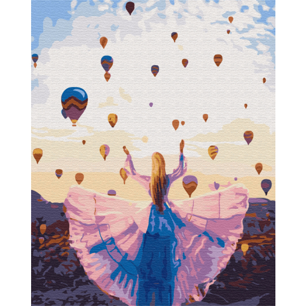 Картина по номерам Люди на картинах - Чарівні кулі Каппадокії