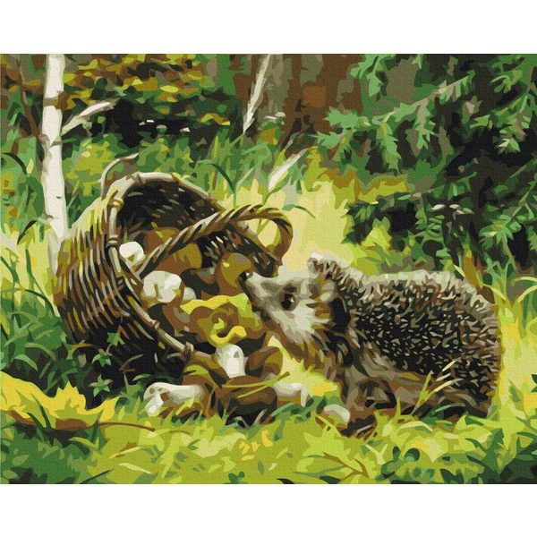 Картина по номерам Тварини, птахи та риби - Їжачок-щасливчик