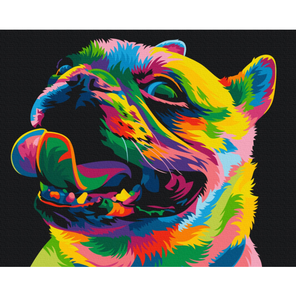 Картина по номерам Поп Арт - Радужная собака