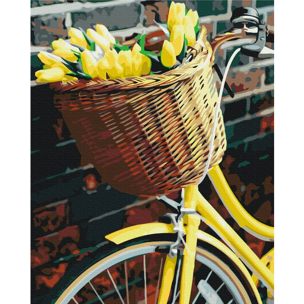 Картина по номерам Квіти - Корзинка для тюльпанів
