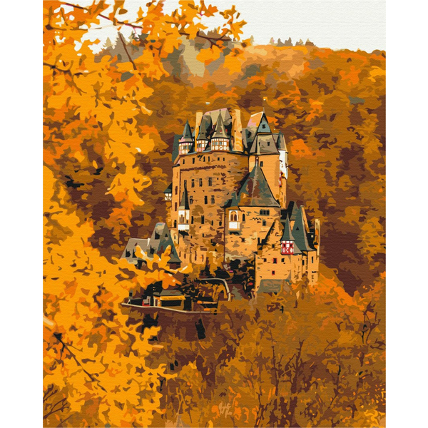 Картина по номерам Пейзажі - Осінній замок Ельц