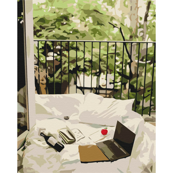 Картина по номерам Пейзажі - Затишний балкон