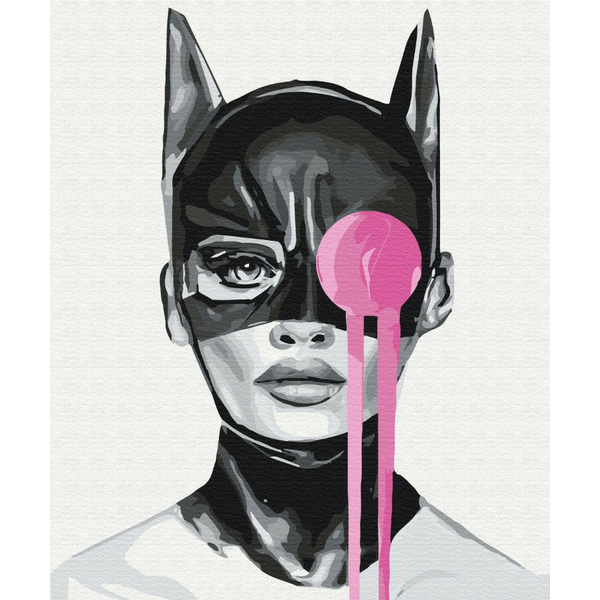 Картина по номерам Люди на картинах - Жінка кішка