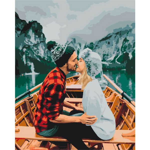 Картина по номерам Романтика - Кохання на озері Брайес