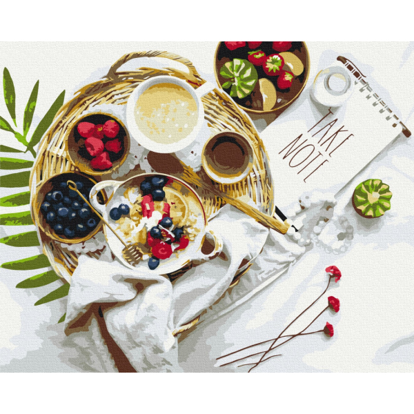 Картина по номерам Натюрморти - Смаколики до сніданку