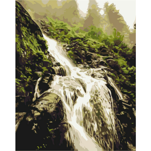 Картина по номерам Природа - The noise of the waterfall