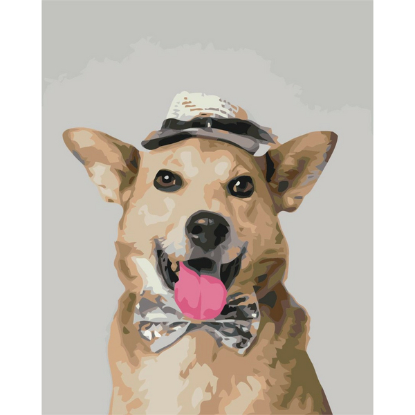 Картина по номерам Тварини, птахи та риби - Містер Пес