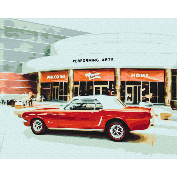 Картина по номерам Кораблі, автомобілі та літаки - Ретро на вулицях міста