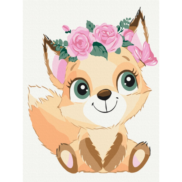 Картина по номерам Картины 30х40 - Белочка в веночке