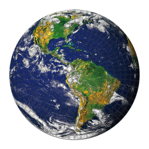 Дерев'яні пазли круглі - Земля