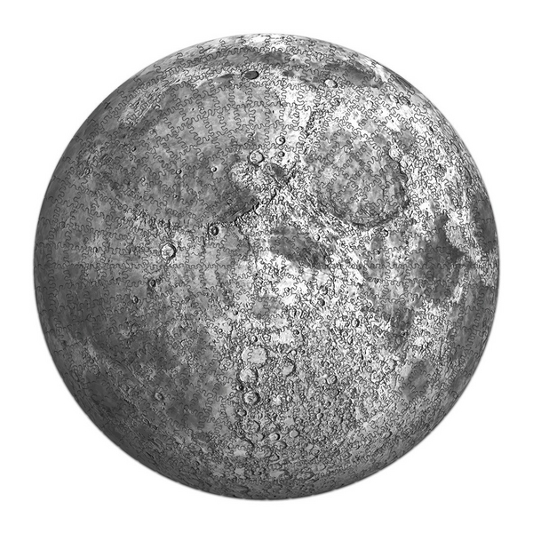 Дерев'яні пазли круглі - Місяць