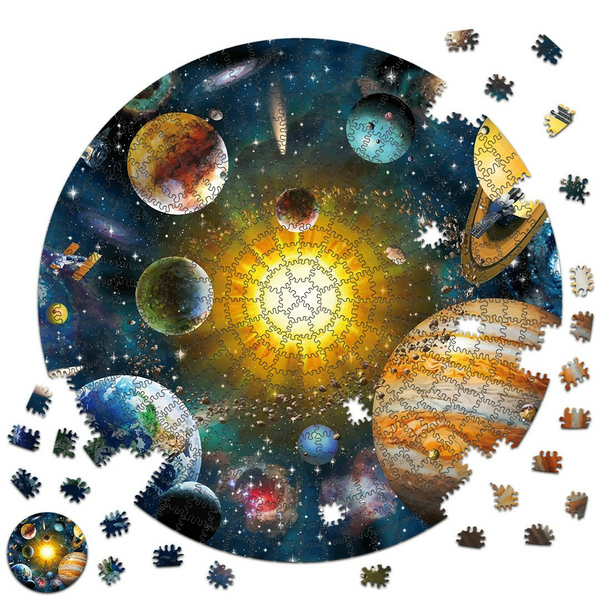 Дерев'яні пазли круглі - Сонячна Система