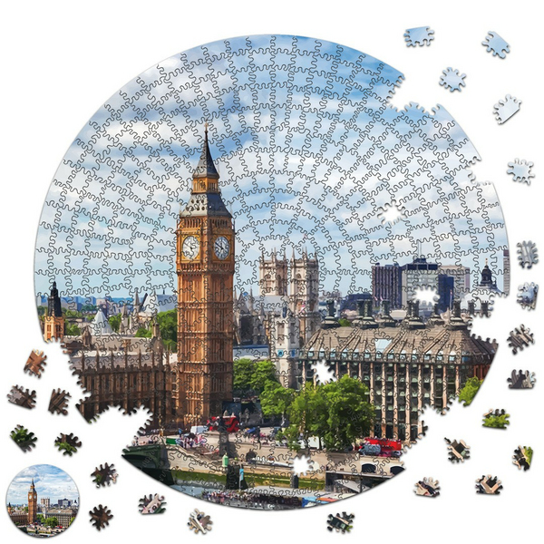 Дерев'яні пазли круглі - Біг Бен