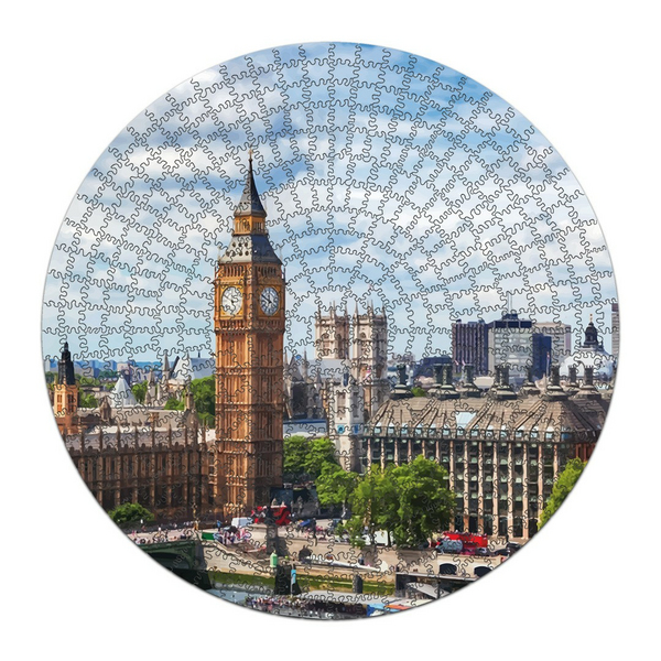 Дерев'яні пазли круглі - Біг Бен