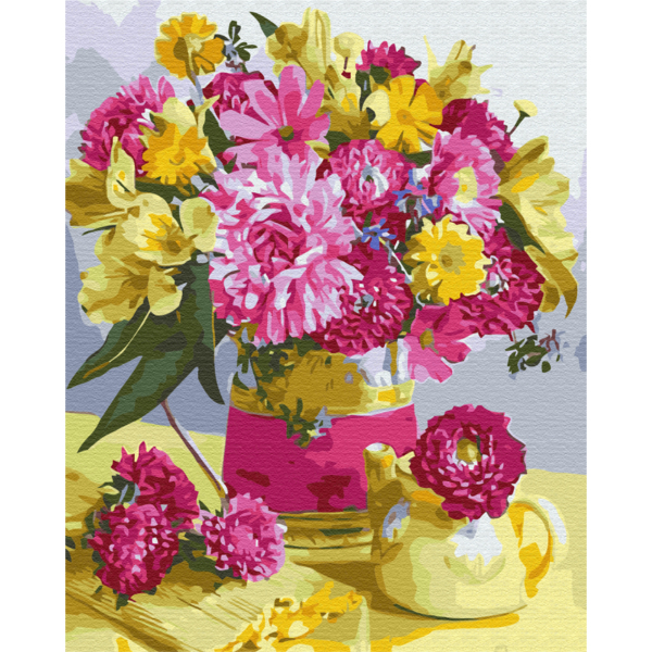 Картина по номерам Природа - Букет яскравих квітів