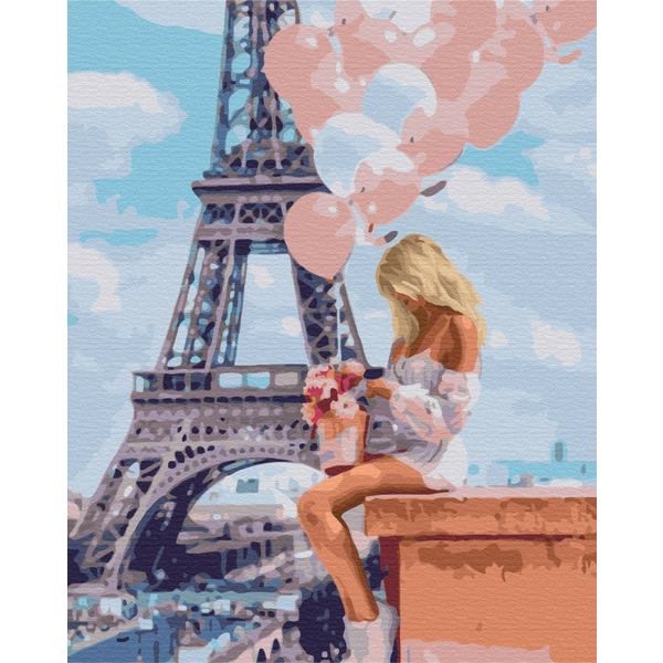 Картина по номерам Люди на картинах - Щасливиця в Парижі