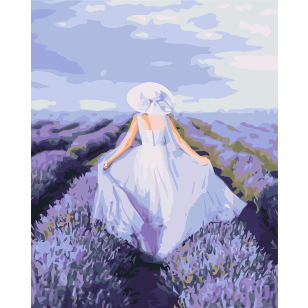 Картина по номерам Люди на картинах - Лавандова легкість