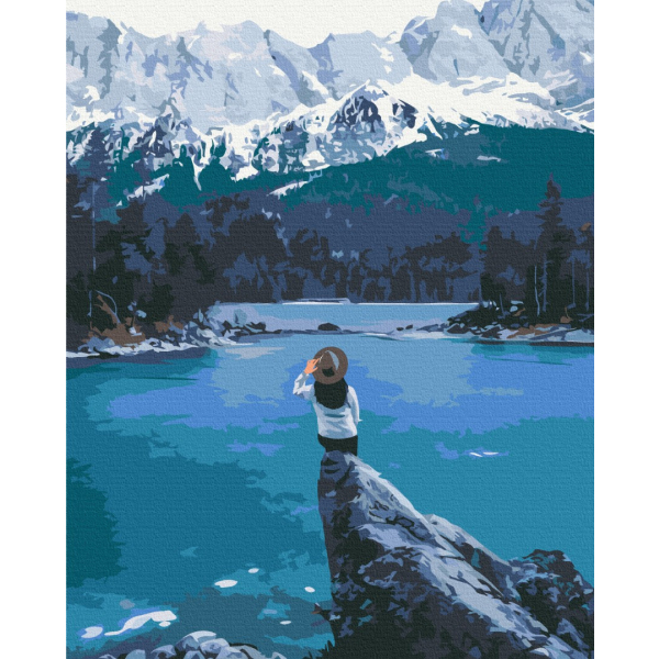 Картина по номерам Природа - Путешественница в Норвегии