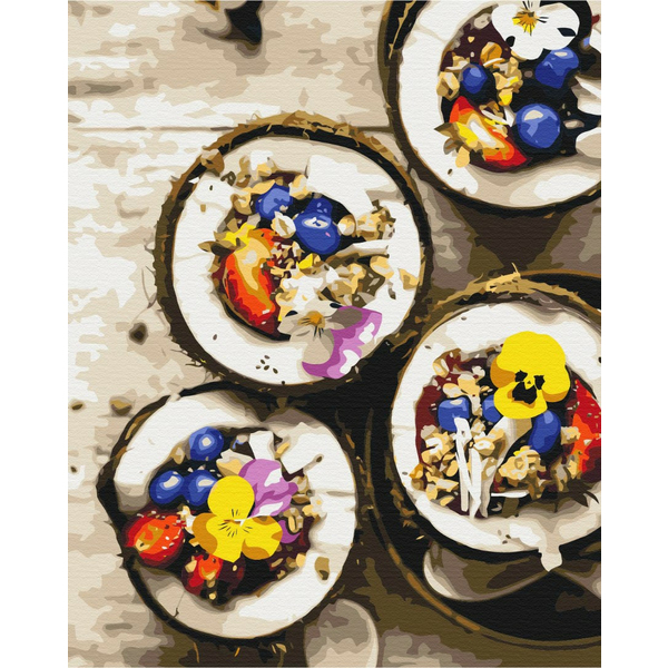 Картина по номерам Натюрморти - Кокосовий сніданок