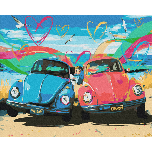 Картина по номерам Кораблі, автомобілі та літаки - Любов в дорозі