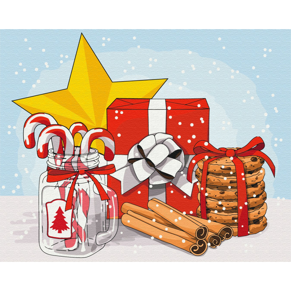 Картина по номерам Затишок, зима, Новий рік, Різдво - Святковий набір