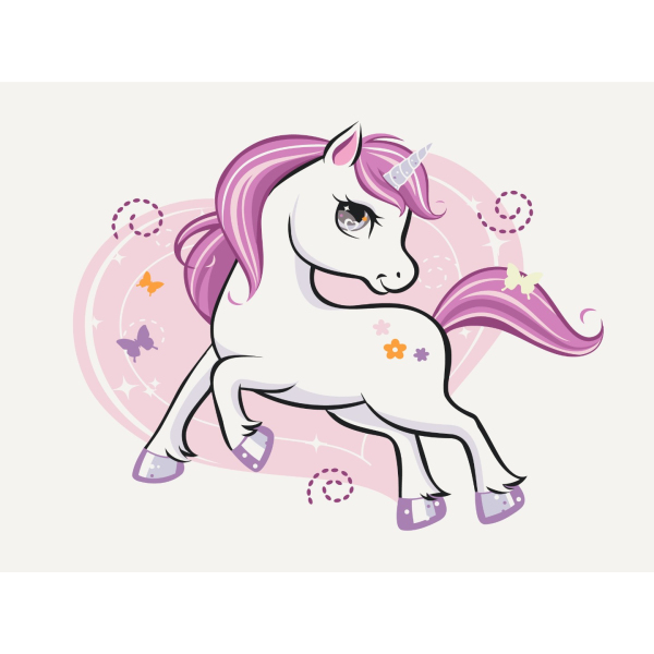 Картина по номерам Картины 30х40 - Блестящая единорожка