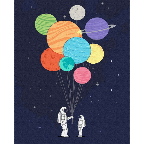 Картина по номерам Космос - Повітряні планети
