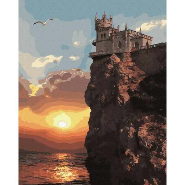 Картина по номерам Українські міста та ландшафти - Ластівчине гніздо на заході