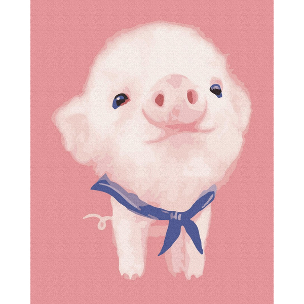 Картина по номерам Тварини, птахи та риби - Задоволене порося