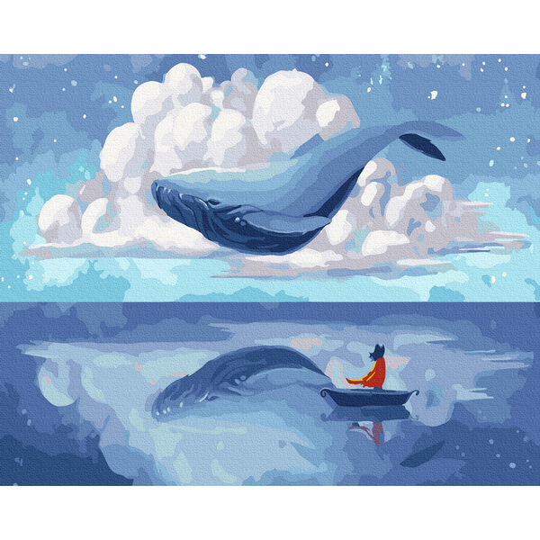 Картина по номерам Абстракції - Синій кит моїх мрій