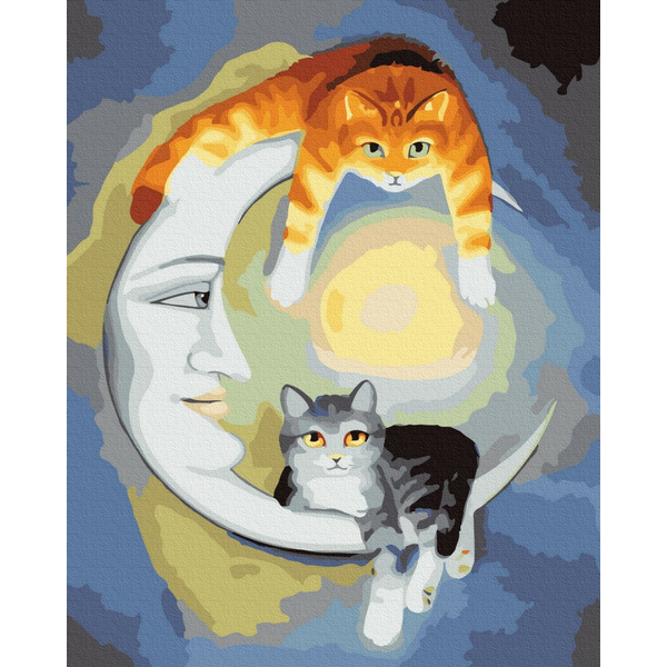 Картина по номерам Тварини, птахи та риби - Нічні коти