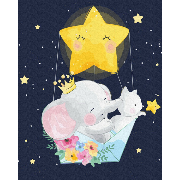 Картина по номерам Тварини, птахи та риби - Дитячий сон