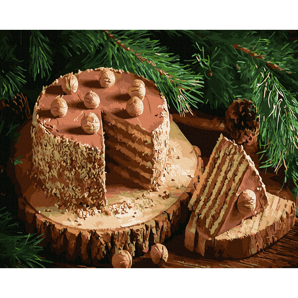 Картина по номерам Натюрморти - Горіховий торт