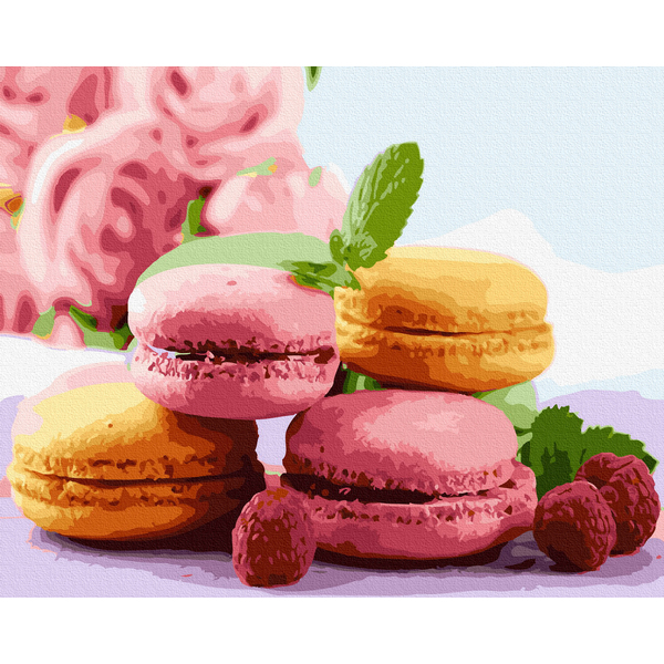 Картина по номерам Натюрморти - Барвисті макаруни