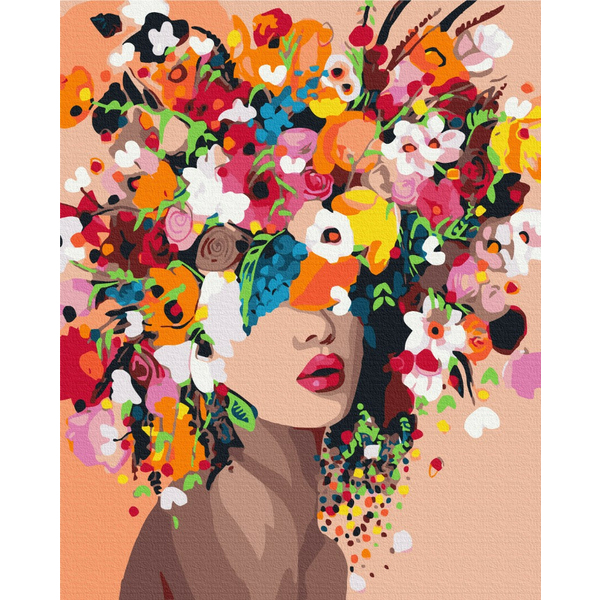 Картина по номерам Люди на картинах - Квіткова німфа